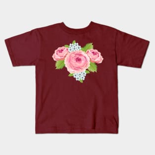 Peony Flowers Design Kids T-Shirt
